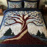 3-Piece Quilted Bed Linen Set - Forest Harmony