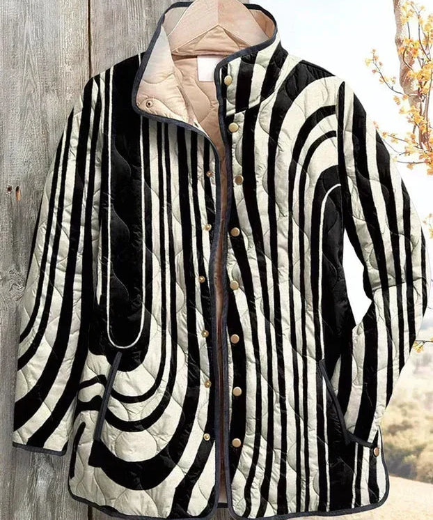 Freja – Quilted Jacket with Wave Pattern