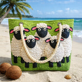 Handmade Beach Bag Made from Sheep in the Sky