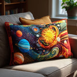 Quilted Pillow Cover with Galactic Peace Path NCU0PT9905