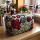 Quilted Makeup Bag Garden Song