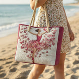 Handmade Beach Bag with Ballerina Design