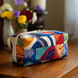 Quilted Makeup Bag Groovy Waves