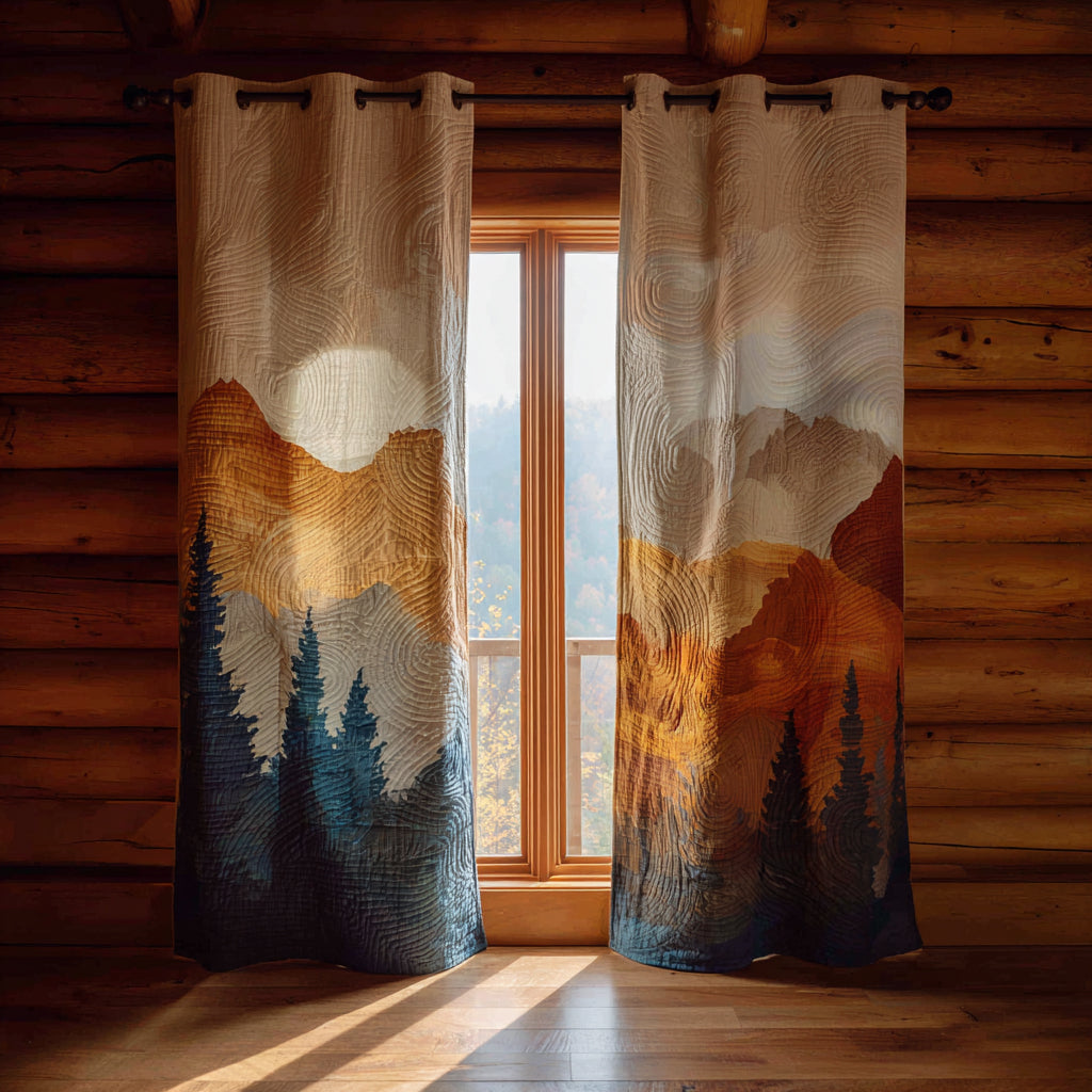 Quilted Curtains Forest