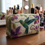 Padded Makeup Bag Hummingbird Garden