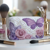 Padded Lavender Grace Makeup Bag