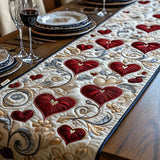 Heart Cascade Design - Quilted Table Runner