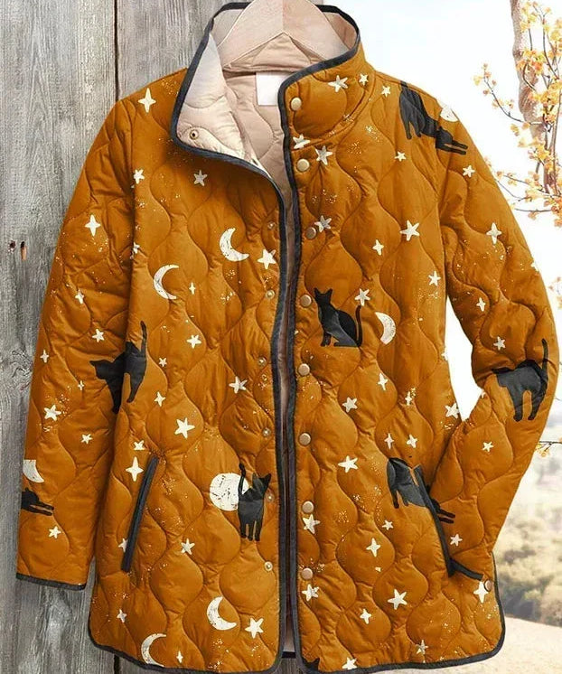 Luna – Quilted Jacket with Moon and Star Motif