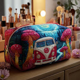Padded Makeup Bag of Magical Mushrooms