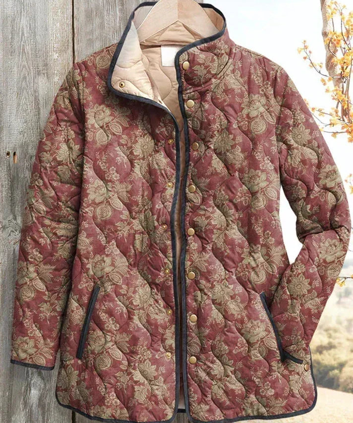 Milada – Quilted Jacket with Vine Pattern