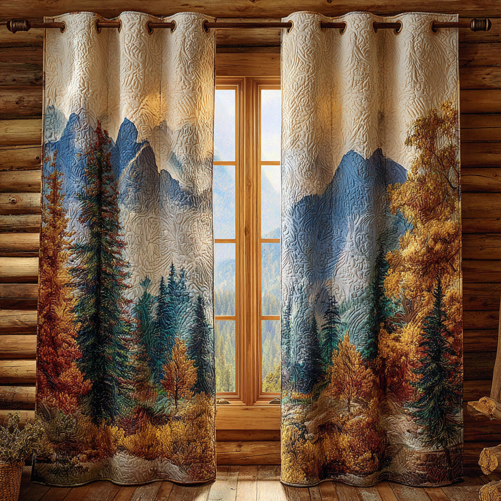 Quilted Curtains Forest