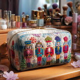 Quilted Makeup Bag Nutcracker Treasure