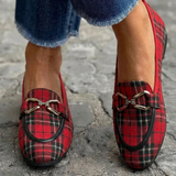 Rowan - Gold Check Moccasins