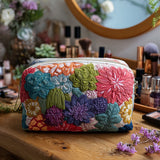 Quilted Makeup Bag Spiny Garden