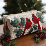 Red Quilted Makeup Bag