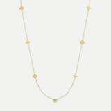 Karine – Gold necklace with colourful accents