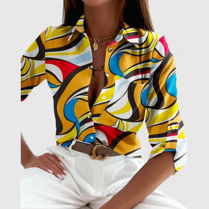 Élodie | Elegant Long-Sleeve Blouse