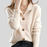 Stéphanie | Retro Style Cashmere Cardigan