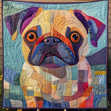 Quilted Blanket Squishy Pug Love