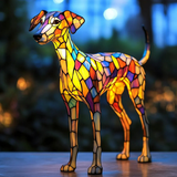 Whippet Inspired Glass Lamp
