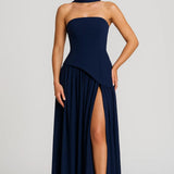 THESSALY | LIGHTWEIGHT V-NECK MIDI DRESS