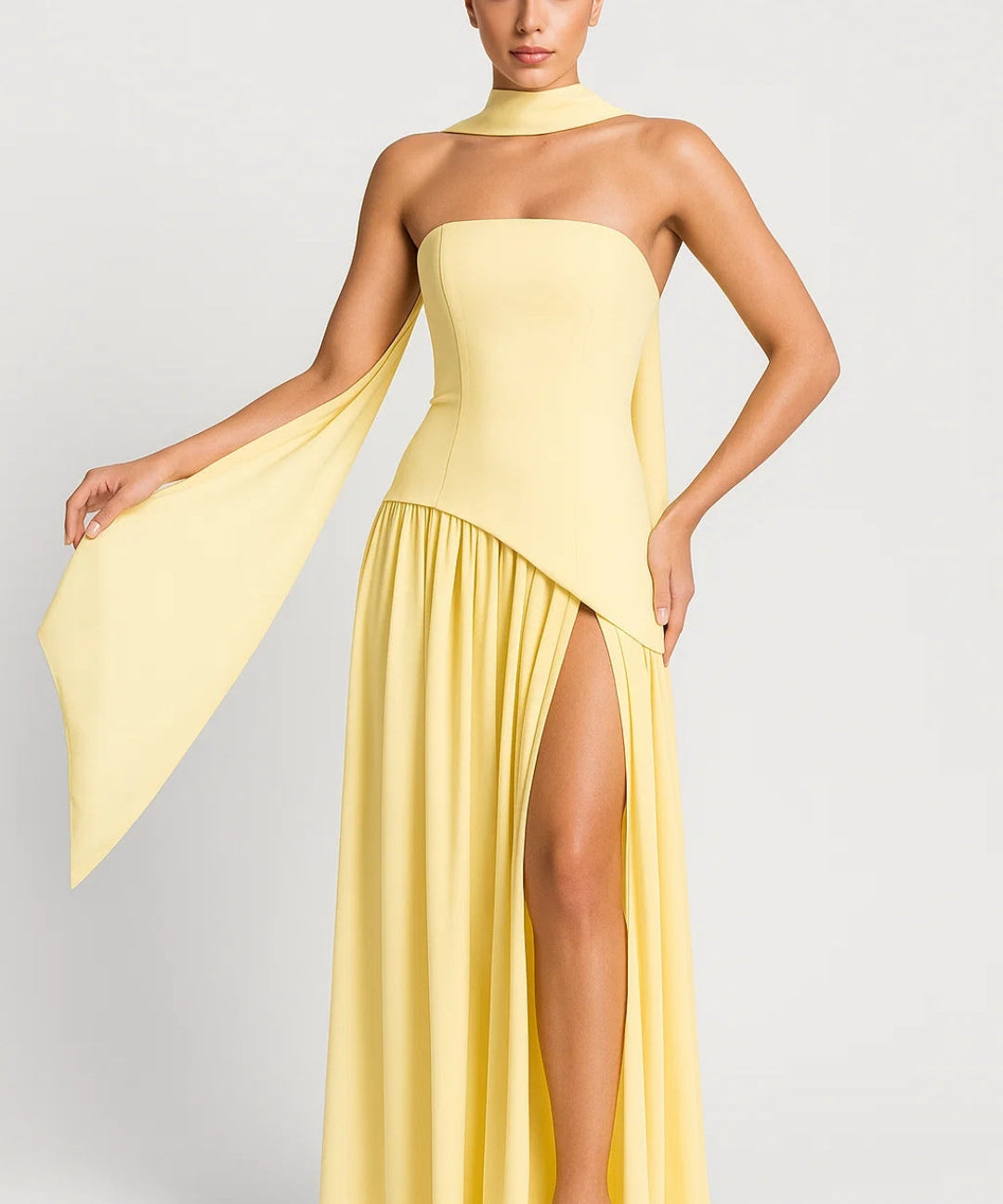 THESSALY | LIGHTWEIGHT V-NECK MIDI DRESS