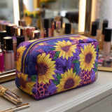 Quilted Makeup Bag with Solar Charm