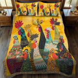 3-Piece Bed Set with Quilting - Morning Roaster
