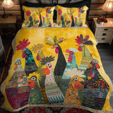3-Piece Bed Set with Quilting - Morning Roaster