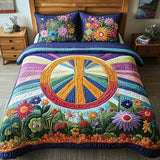 3-Piece Quilted Bed Set with Tie-Dye Design - A Dreamy Design