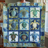 Quilted Blanket Turtle Tide