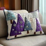 Winter Amethyst Quilted Cushion Cover