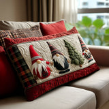 Quilted pillow cover with winter gnomes NCU0PT9042