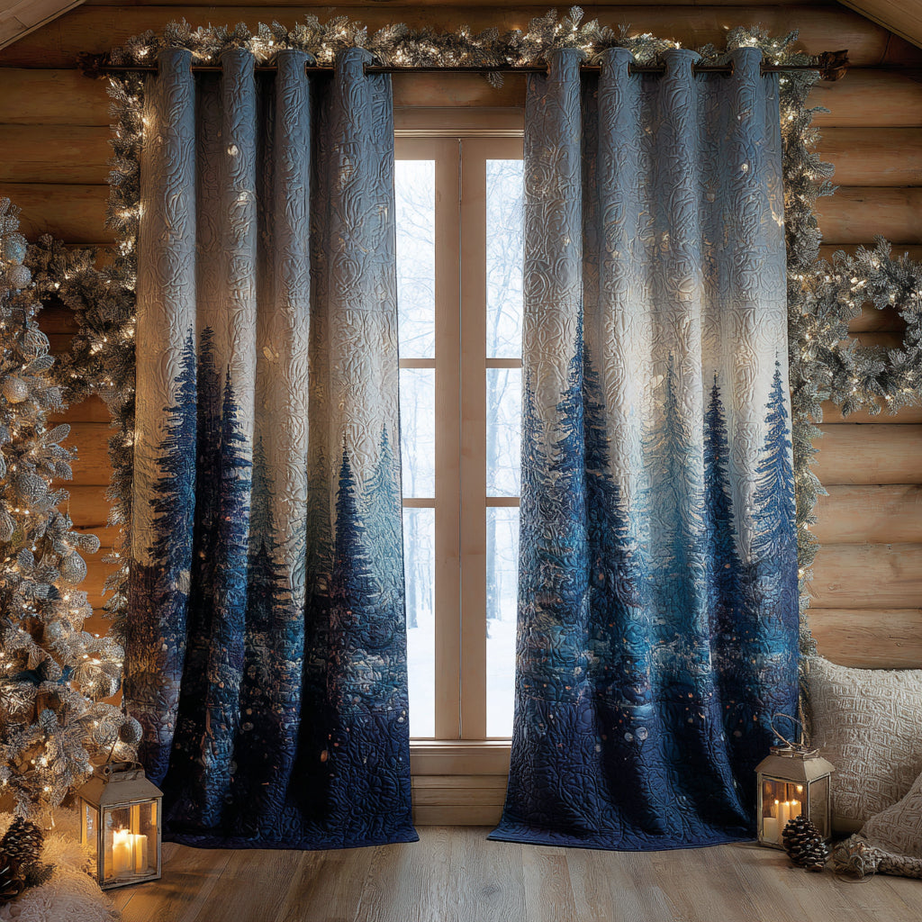 Quilted Curtains Forest