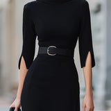 Julie | Black Midi Dress