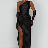 ARALUEN | DRAPE SATIN EVENING GOWN