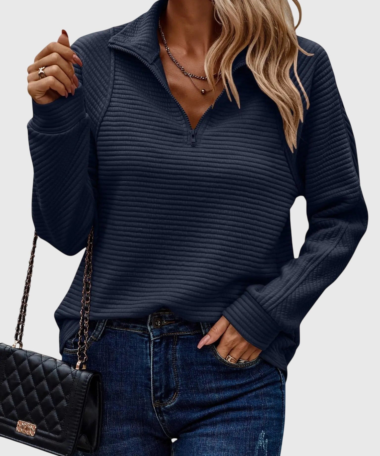 Christine | Elegant Half-Zip Jumper