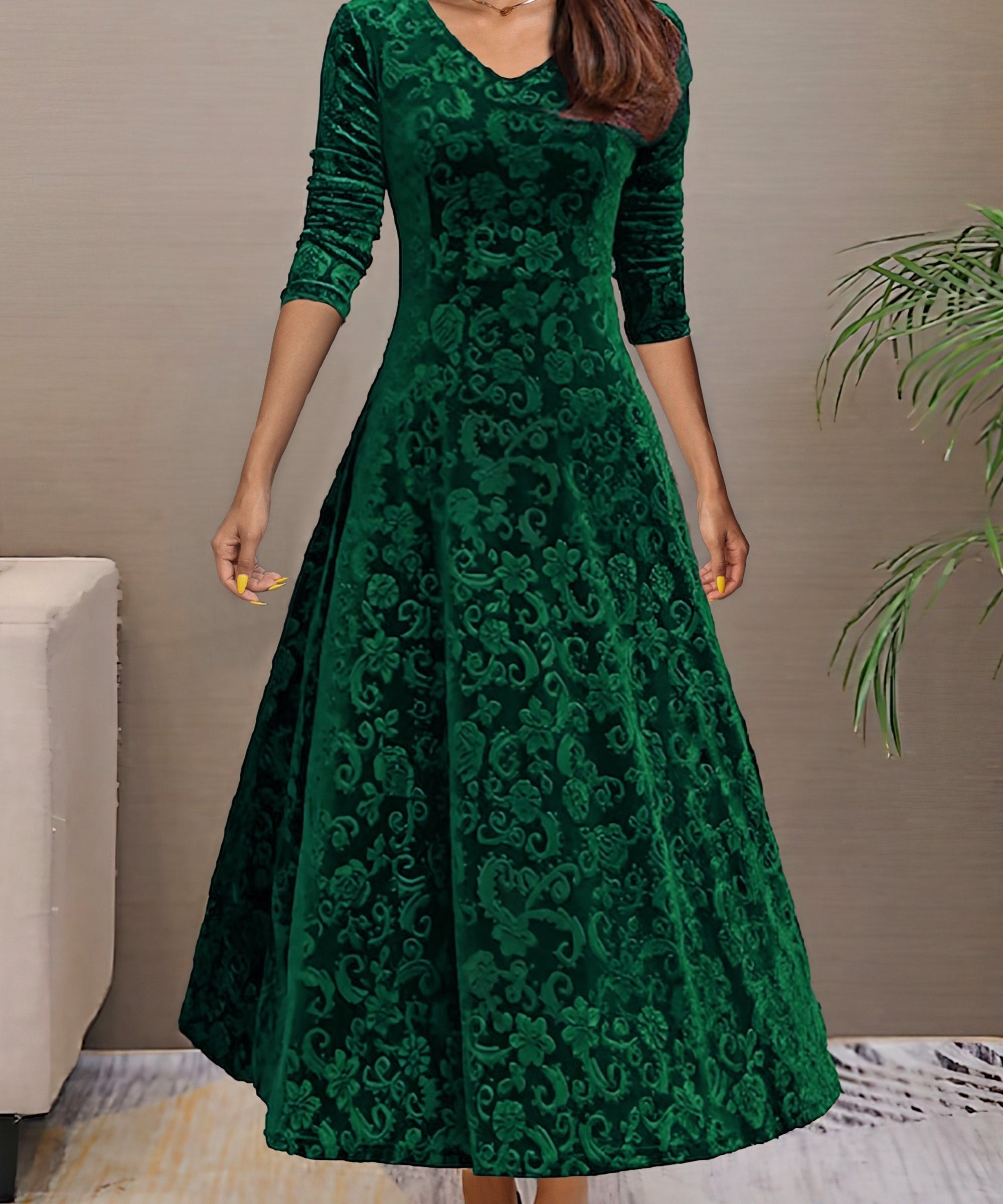 Sandrine | Velvet Elegance Dress for the Festivities