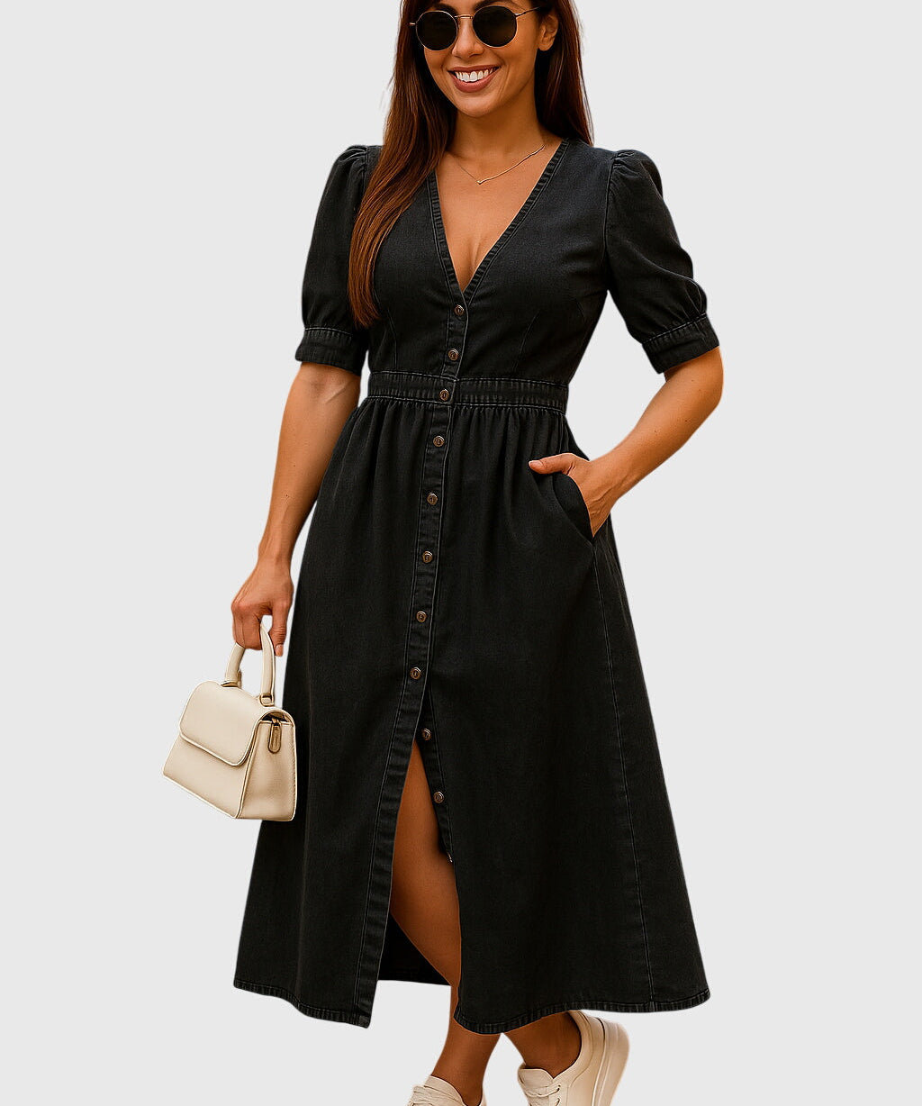 Jacqueline | Elegant Denim Dress