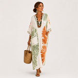 Mariam Tie-Dye Green Caftan