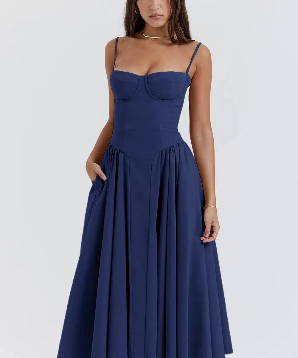 CHARMONE | LACE EVENING MIDI DRESS