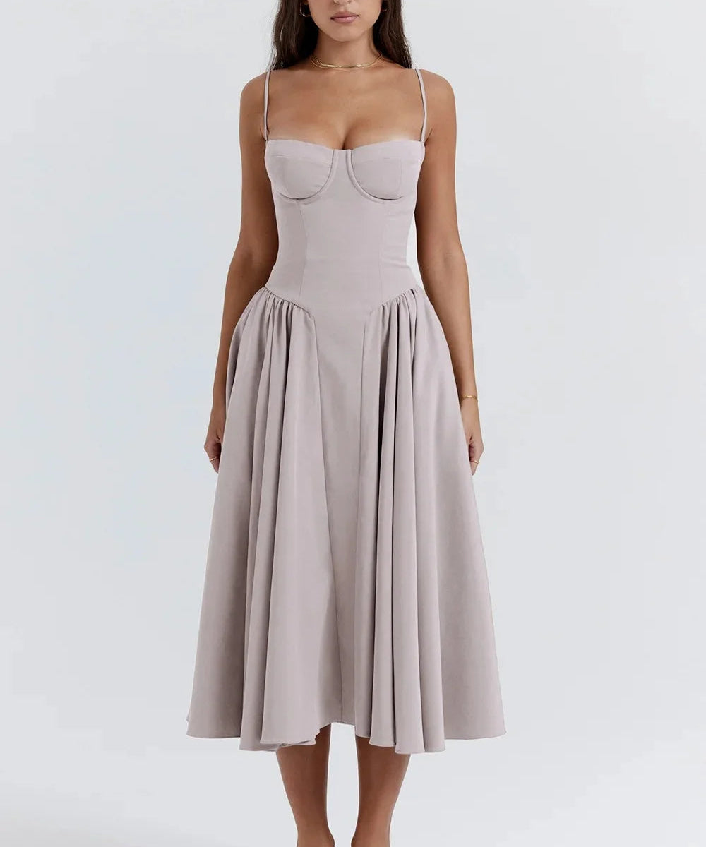 CHARMONE | LACE EVENING MIDI DRESS