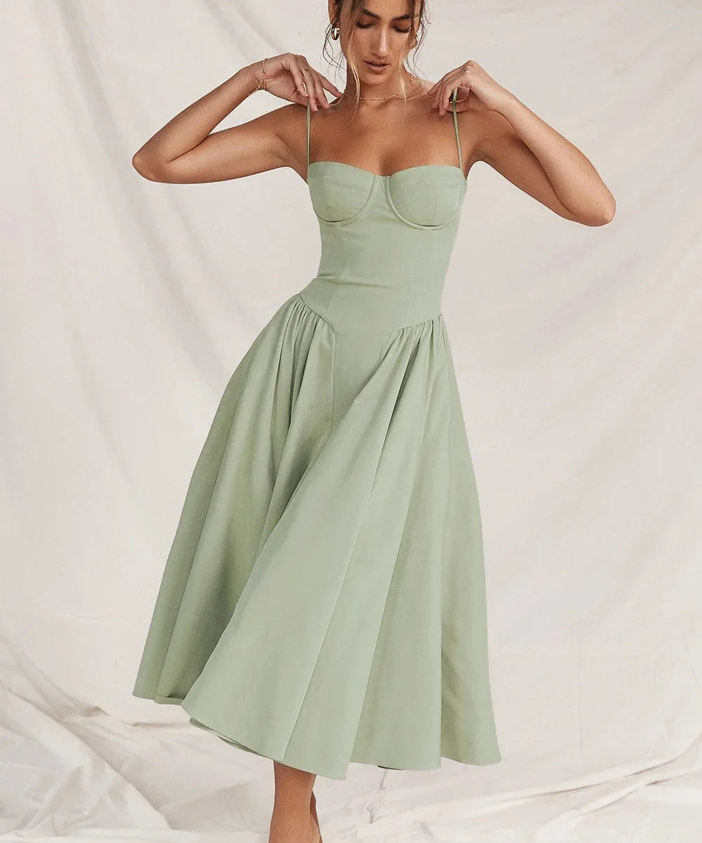 CHARMONE | LACE EVENING MIDI DRESS