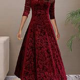 Sandrine | Velvet Elegance Dress for the Festivities