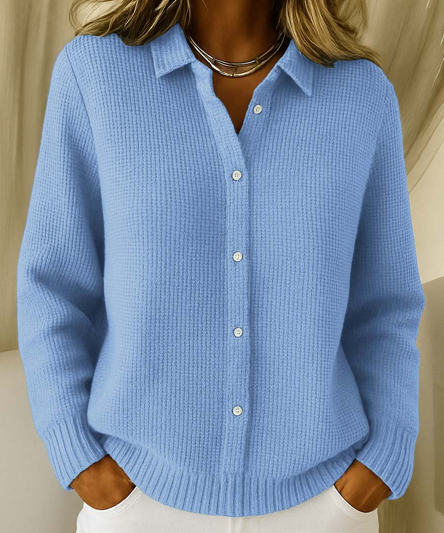 Róisín | Textured Knitted Button Cardigan