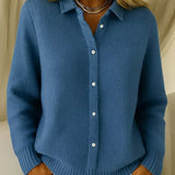 Róisín | Textured Knitted Button Cardigan