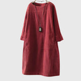 Grace | Relaxed Midi Dress in Corduroy