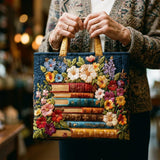 Handcrafted Bag - Floral Print and Books