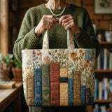 Handcrafted Bag - Books and Flowers