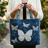 Handcrafted Bag - Silver Butterfly
